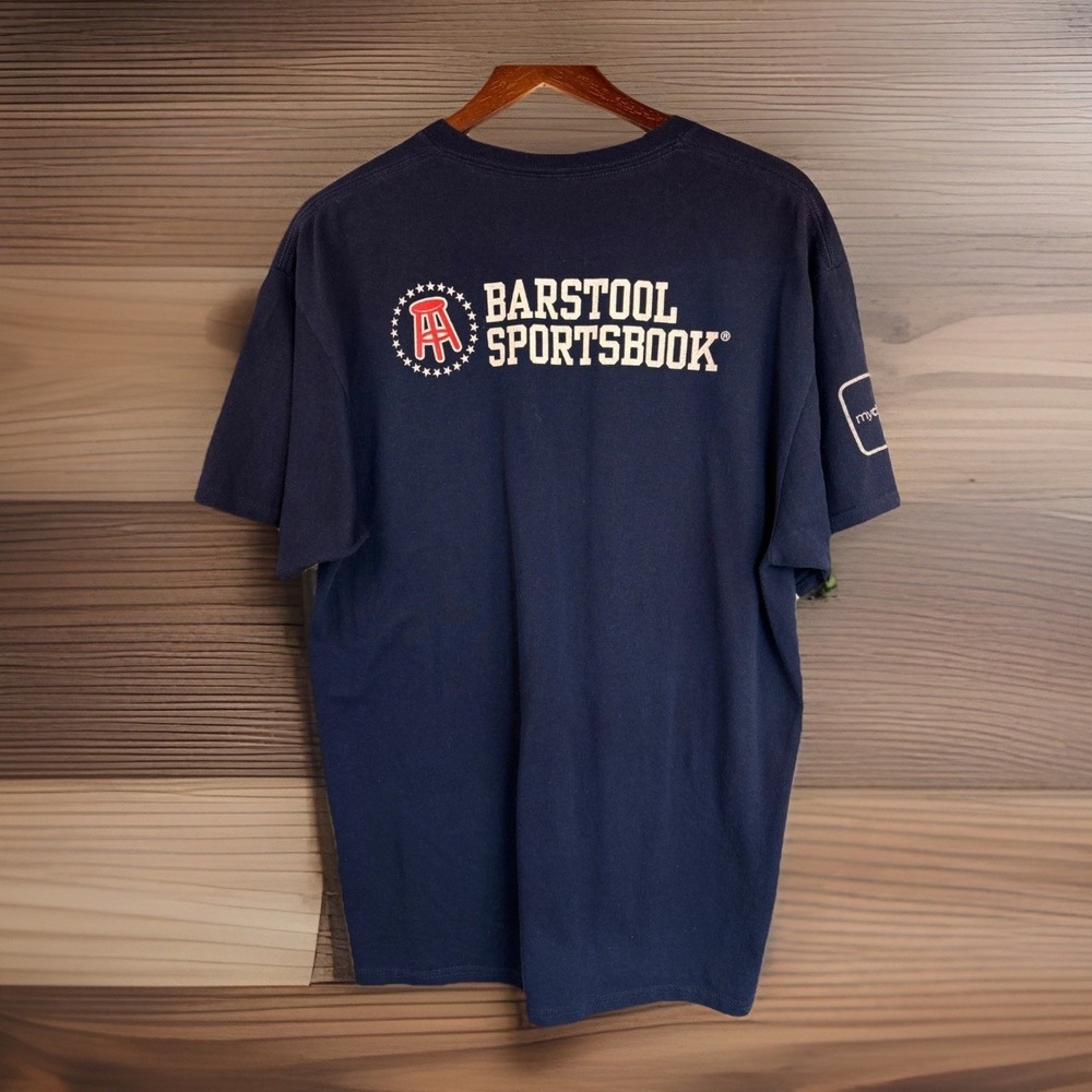 Barstool Sportsbook T Shirt L Navy Blue  Mychoice Casino Gambling Dave Portnoy